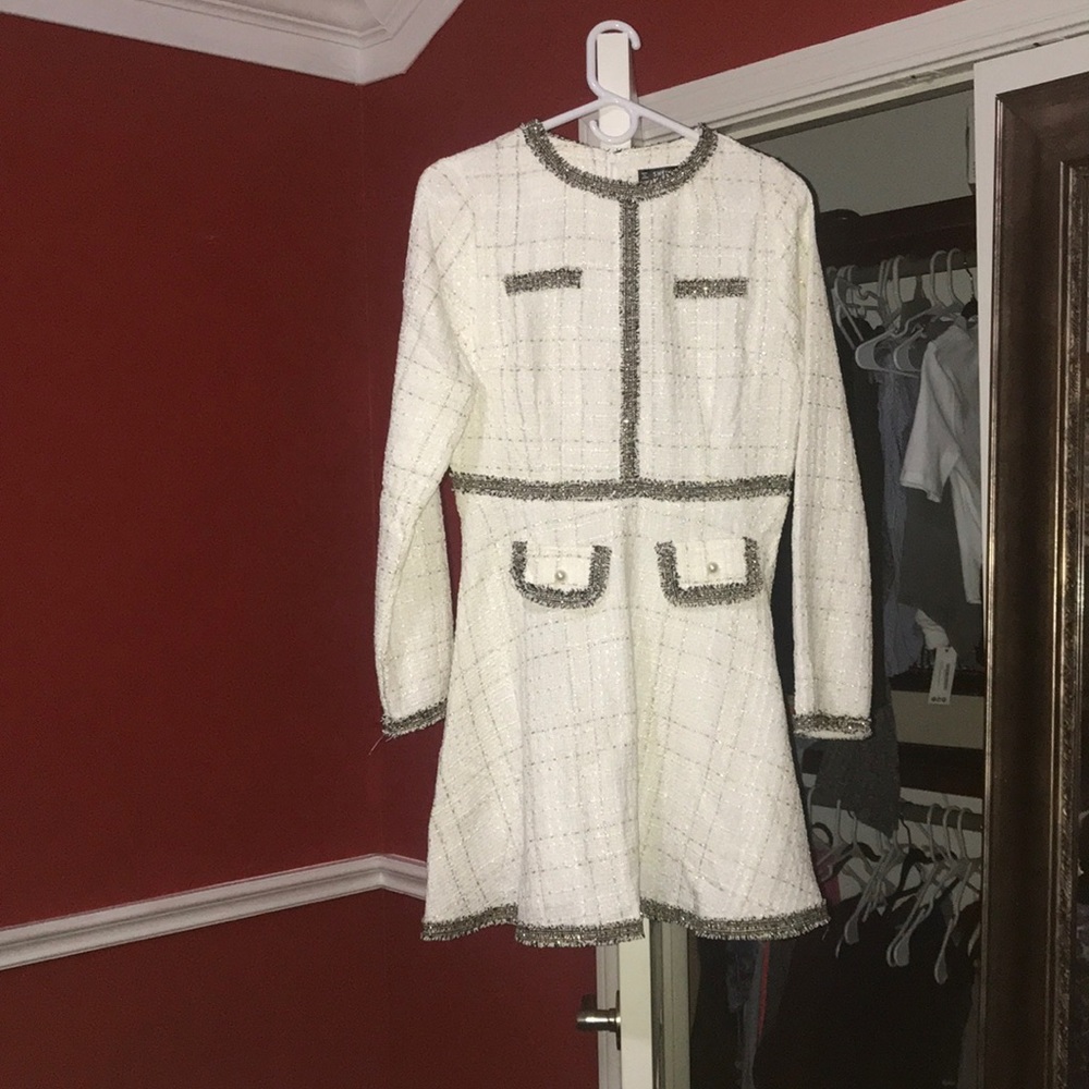 Chanel style mini tweed dress